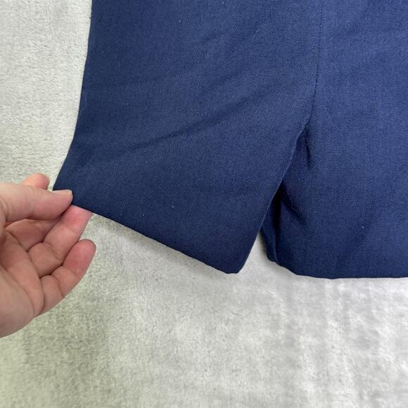 Eiseman Boys Shortall Romper Youth Size T4 Navy Blue Wool Blend Applique USA Vtg - Picture 4 of 6